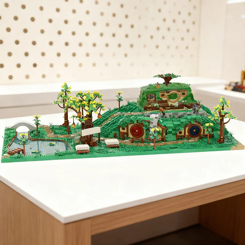 4238 Teile MOC Der Hobbit aus dem Grauen Land Modellbausatz Bausteine Weihnachtsgeschenk Spielzeug Kreative DIY-Idee zum Zusammenbauen für Kinder