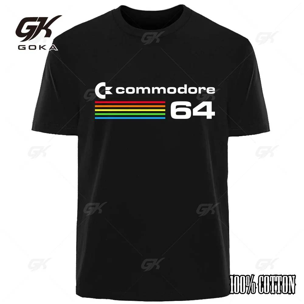 Commodore 64 Summer Fashion High Quality Cotton Material Comfortable Round Neck T-Shirt Men's Tops Casual Vintage Street Wear