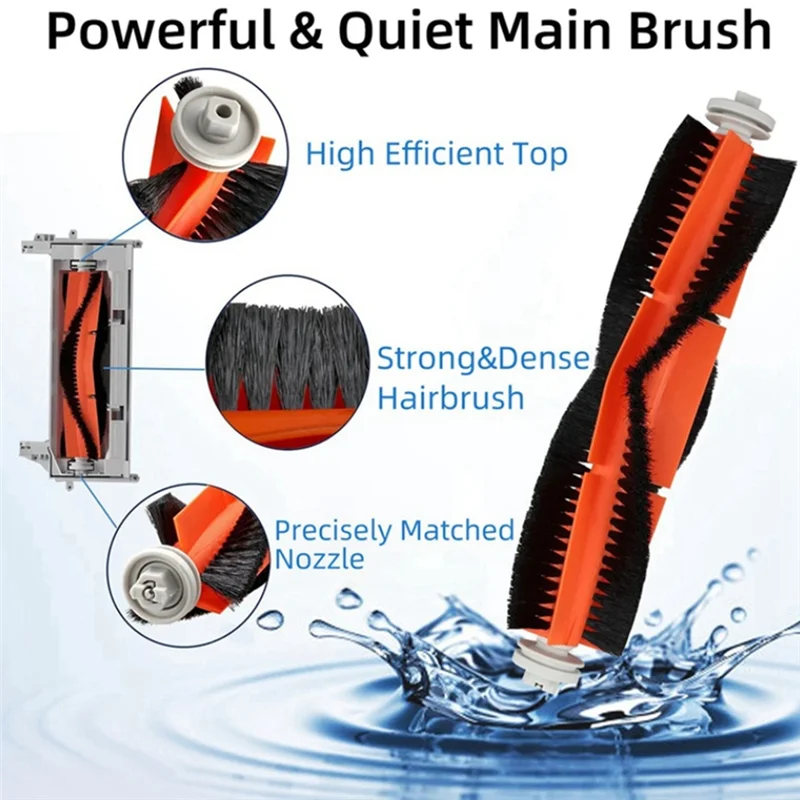 AB43-18PCS aspiradora cepillo lateral principal filtro fregona bolsa de polvo piezas de repuesto para Robot Dreame Bot L10plus/Z10pro/D10PLUS