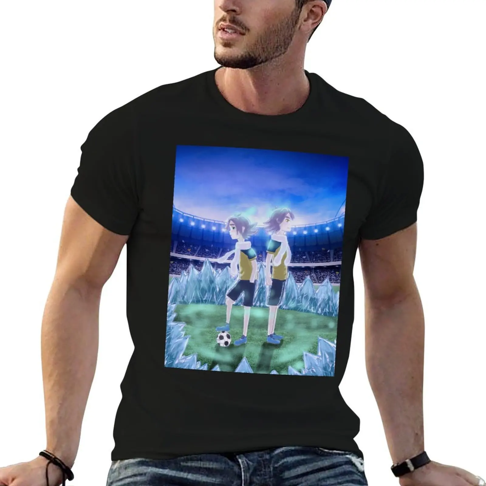 Inazuma Eleven, Shawn Frost, Fubuki Shirou. Camiseta hombre camiseta algodón 100% algodón camiseta hombre camiseta