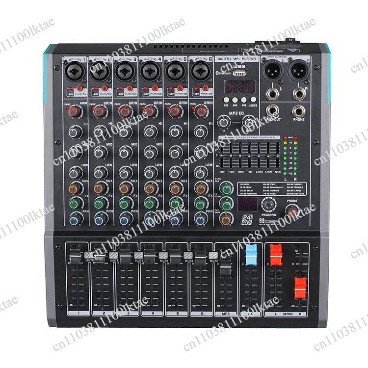 PA Professional 4/6/8/12/16 Channel 99DSP 7EQ Effect Bluetooth Computer MP3 Internal Recording Mixer