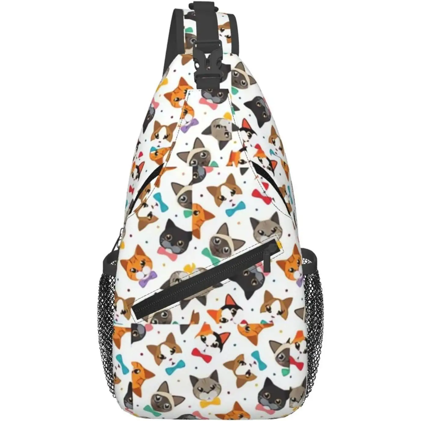 

Сумки на слинге с милым котом, женские и мужские легкие сумки через плечо с котами, рюкзак на плечо для занятий спортом, уличная нагрудная сумка, водонепроницаемая