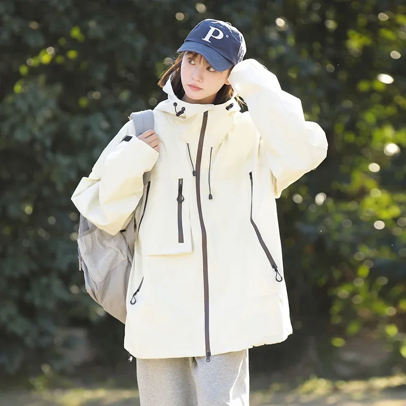 

Женская водонепроницаемая куртка для альпинизма и пешего туризма, осеннее пальто с капюшоном, уличная треккинговая горная ветровка, куртки для женщин, плащ