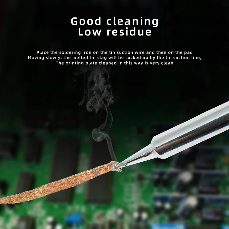 Desoldering Mesh Braid Tape Copper Welding Solder Remover 1~4mm Wire Soldering Wick Tin Lead Cord Flux BGA Repair Tool