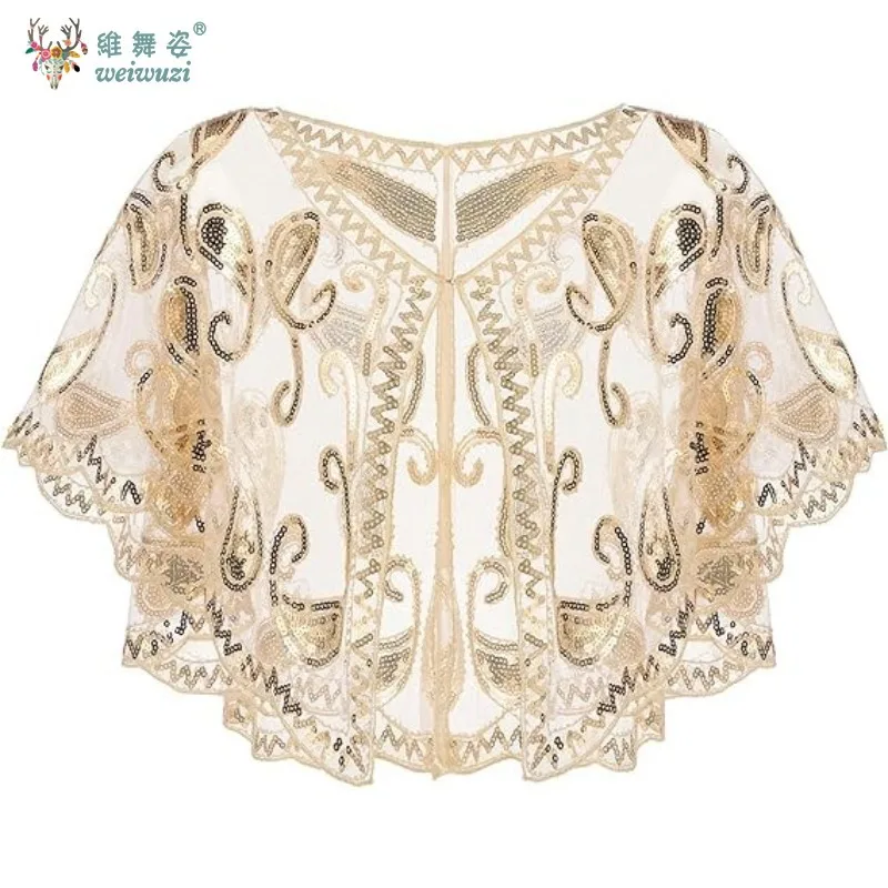 خمر الترتر حبة مطرزة المرأة مساء اللباس تنوعا شال أنيق شير الترتر المطرزة الكرة ثوب الإكسسوار شال