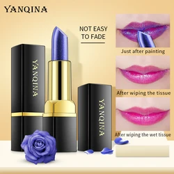 Blue Rose Lip Temperature Color Changing Natural Long Lasting Waterproof   Lipstick Cosmetics Woman Makeup