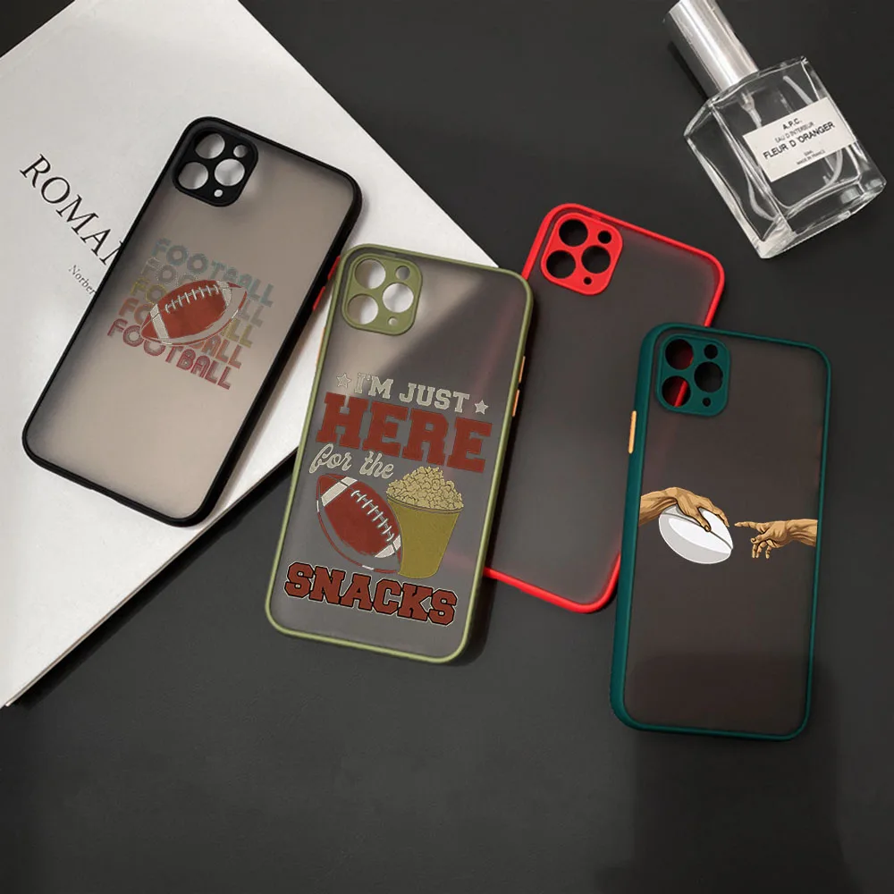 New Trend Girl Tennis God Game Rugby Phone Case For iPhone 16 15 14 11 12 13 Pro Max Mini X XR XS 7 8 Plus SE Translucent Cover