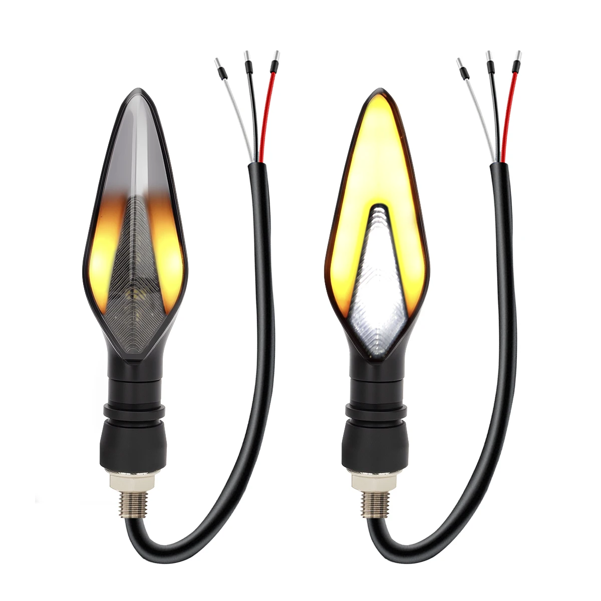 Led Motorcycle Turn Signal Flasher Lamp Black ABS Material High Brightness Acrylic Lampshade Suitable for Motorcycles