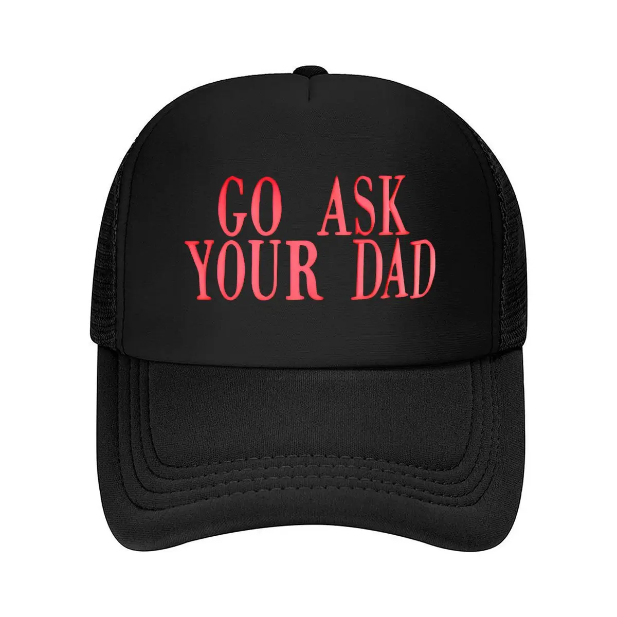 GOASK YOUR DAD - Adjustable Snapback, Lightweight Breathable Unisex Hat for Men & Women, Y2K Style S 2026 Mesh Baseball Cap