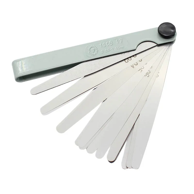 0.02-1.00mm 17 Blades Feeler Gauge Metric Gap Filler Gage Measurment Tool For Engine Valve Adjustment