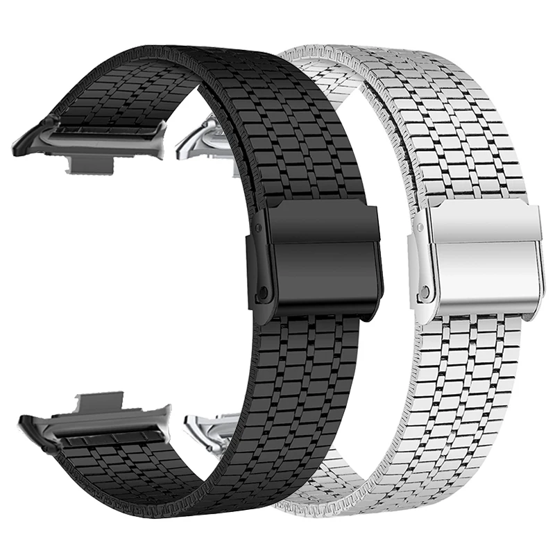 Fischschuppen-Metall-Edelstahl-Schnellverschlussarmband für Xiaomi Smart Band 8 Pro/9 Pro-Armband