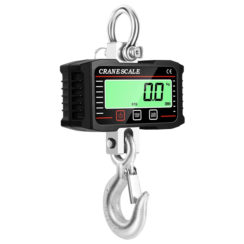 500KG/1102LBS Industrial Digital Hanging Scale Heavy Duty Crane Scale Aluminum LCD Display Hook Scales With Remote Control