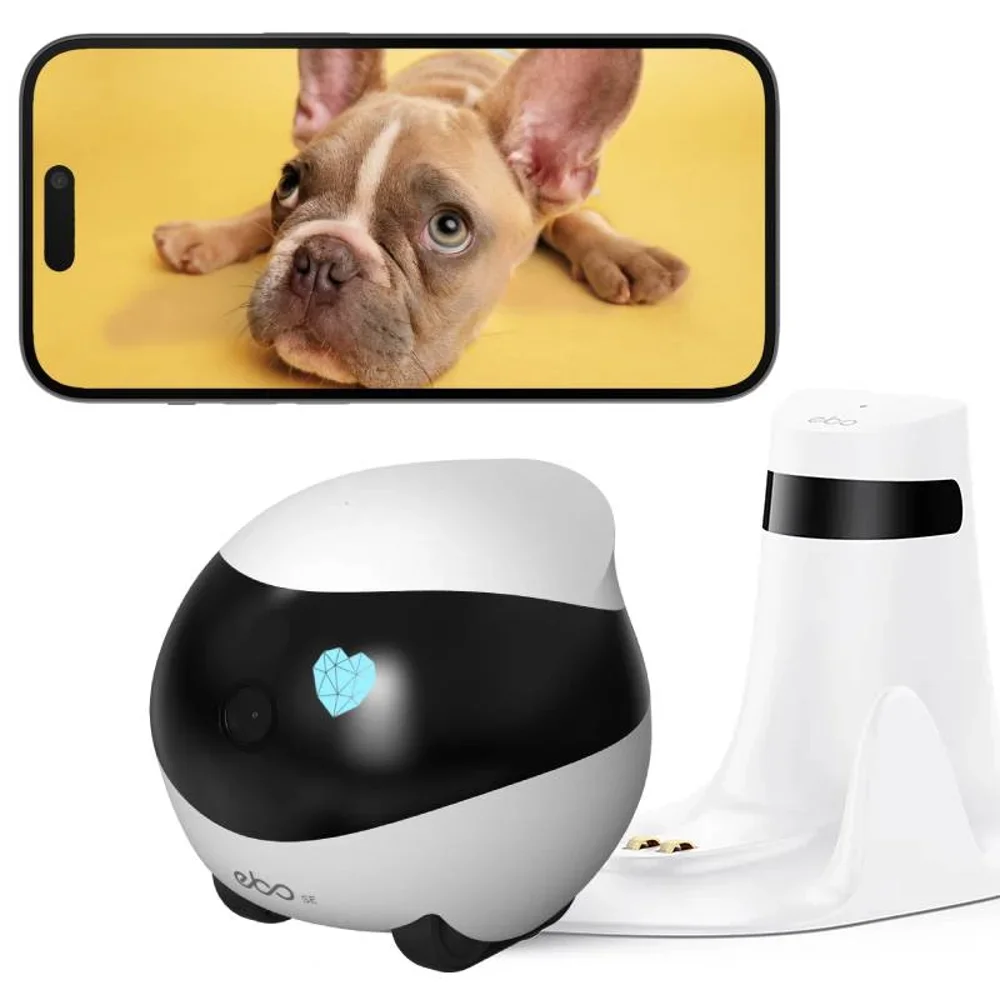 Enabot EBO SE Camera Robot for Dog Cat Baby 1080P Home Security Pet Camera Startlight Night Vision Wireless Remote Control