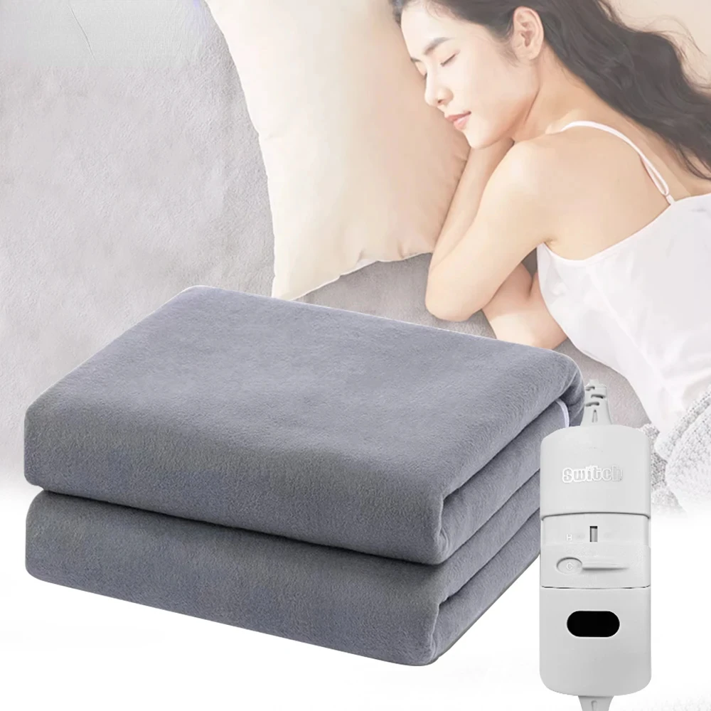 Electric Heating Blanket Automatic Thermostat Double Body Warmer Bed Mattress EU Plug 220V Electric Heated Carpets Mat Pad