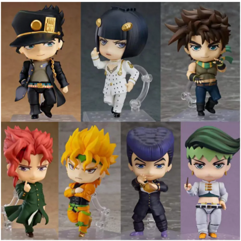 10cm JOJO's Bizarre Adventure Kujo Jotaro Figure Q Version Dio Brando Guīdo Mista PVC Action Figure For Kid Halloween Gifts