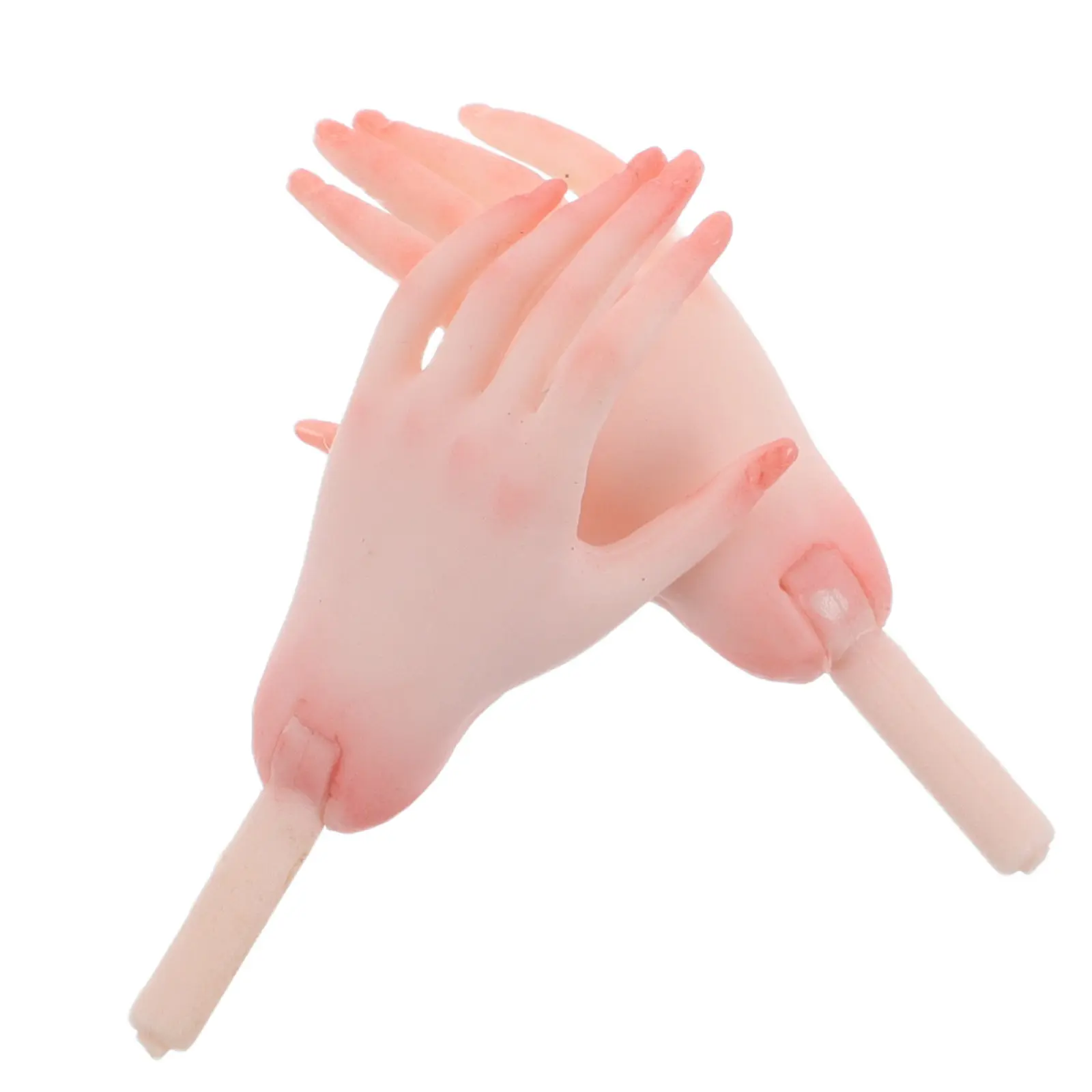 

1Pair Realistic Miniature Hand Parts Tiny Plastic Finger Replacements Movable Pieces for DIY Craft Small Hands Accessories