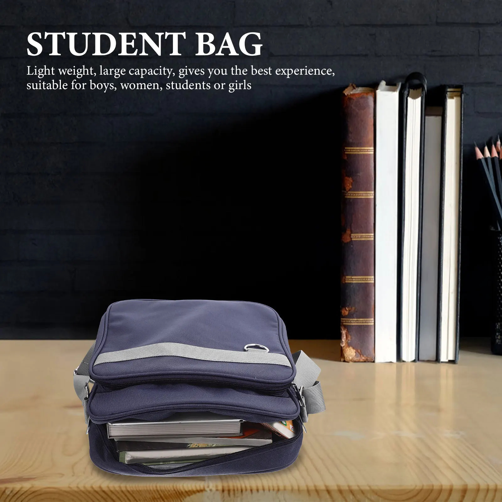 Fashionable Crossbody Belt Bag Soft Material Lightweight Large Capacity Storage Pouch for Cards Tickets Keys Phone Ideal Student