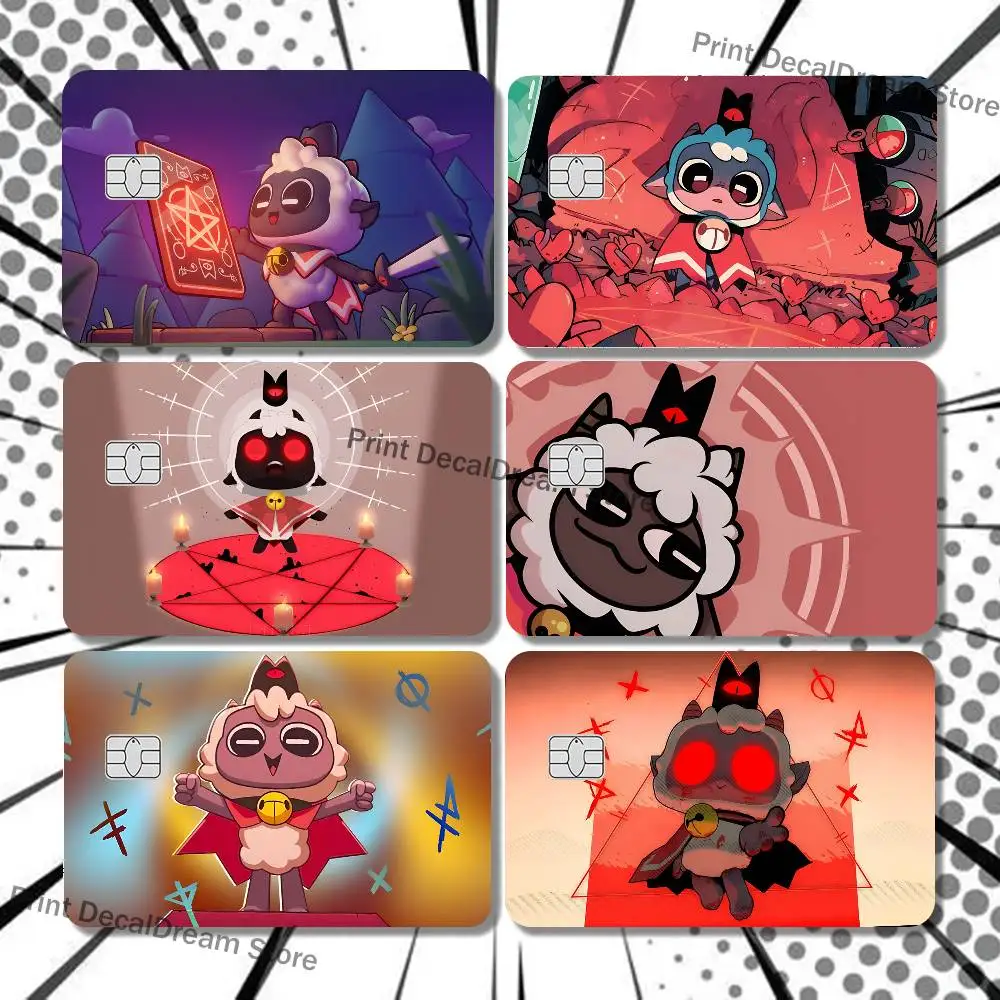 A-Adorably Dark Video Game Sheep Credit Debit Bus campus Access Card Cool Decoration Waterproof Scratch Resistant Stickers