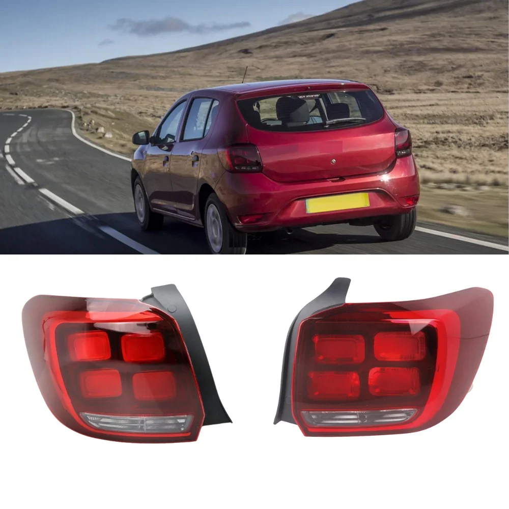 Rear Tail Brake Stop Lights for Renault Dacia Logan Sandero 2017-19 Replacement Parts 265557681R 265505695R Waterproof Auto Part