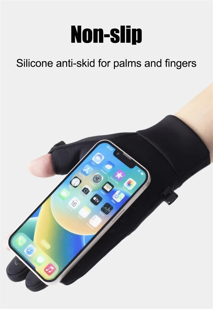 Winter-Touchscreen-Handschuhe zum Wandern und Camping, winddicht, warm, rutschfeste Silikonhandschuhe für Männer und Frauen – Detail 4