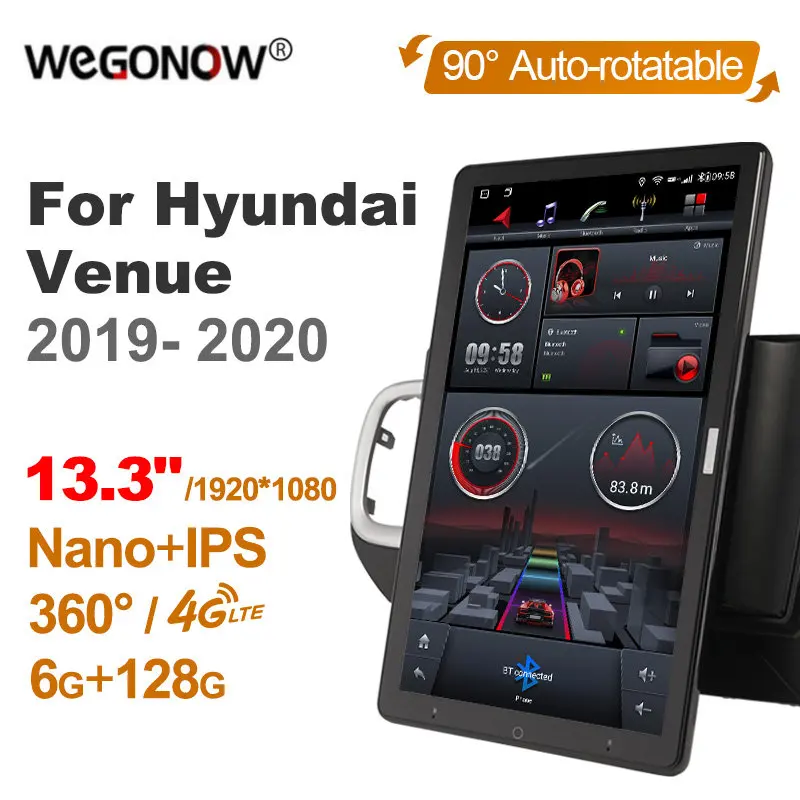 

Автомобильный радиоприемник TS10 Android10.0 Ownice для Hyundai Venue 2019 2020 13,3 ''без DVD, поддержка USB, быстрая зарядка Nano 1920*1080 360