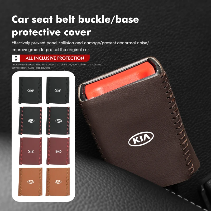 Protetor universal para cinto de segurança de carro, capa anti-arranhões para KIA K5 K2 Rio Optima Sportage Venga Sorento Stonic Forte