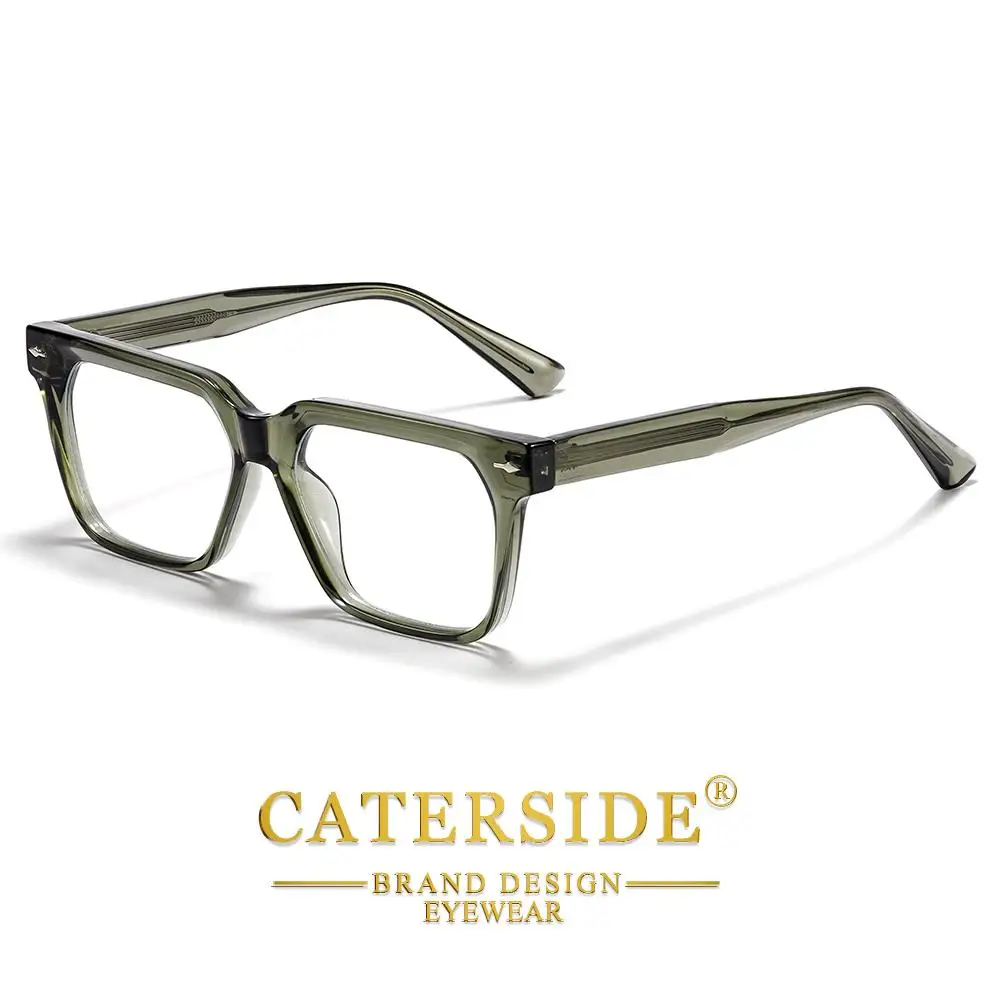 CATERSIDE Neue Modische Herrenbrille Tr90 Quadratischer Rahmen Anti-Blaulicht-Brille Damen Business- und Freizeit-Dekorationsbrille – Detail 30