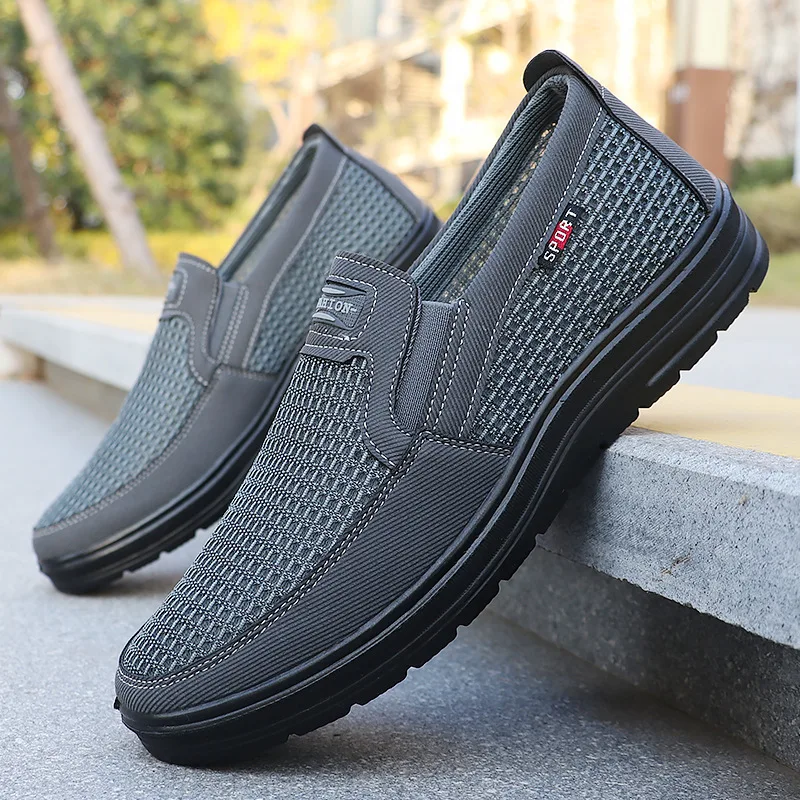 

Men's Mesh Breathable Low Top Casual Footwear Lightweight Comfortable Cloth Sneakers Everyday Wear Men Loafers Zapatillas Hombre