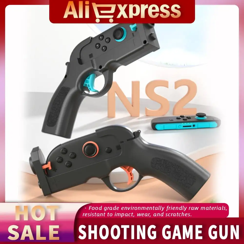 

﻿ Контроллер стрельбового пистолета для Switch 2, Joycon, левая и правая ручка, ручка стрельбы, контроллер движения для NS2, игровые аксессуары