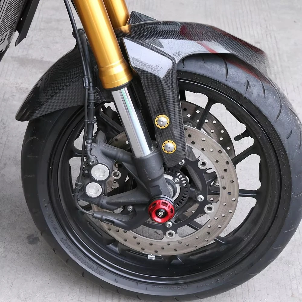 Compatible with MT09 Motorcycle Parts 3k Carbon Fiber Front Fender, Twill Fabric Fender, Suitable for 900 2014-2020