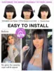 Best-selling 26-inch synthetic wig for long straight hair for Halloween cosplay, daily use wig, high-temperature hair accessory