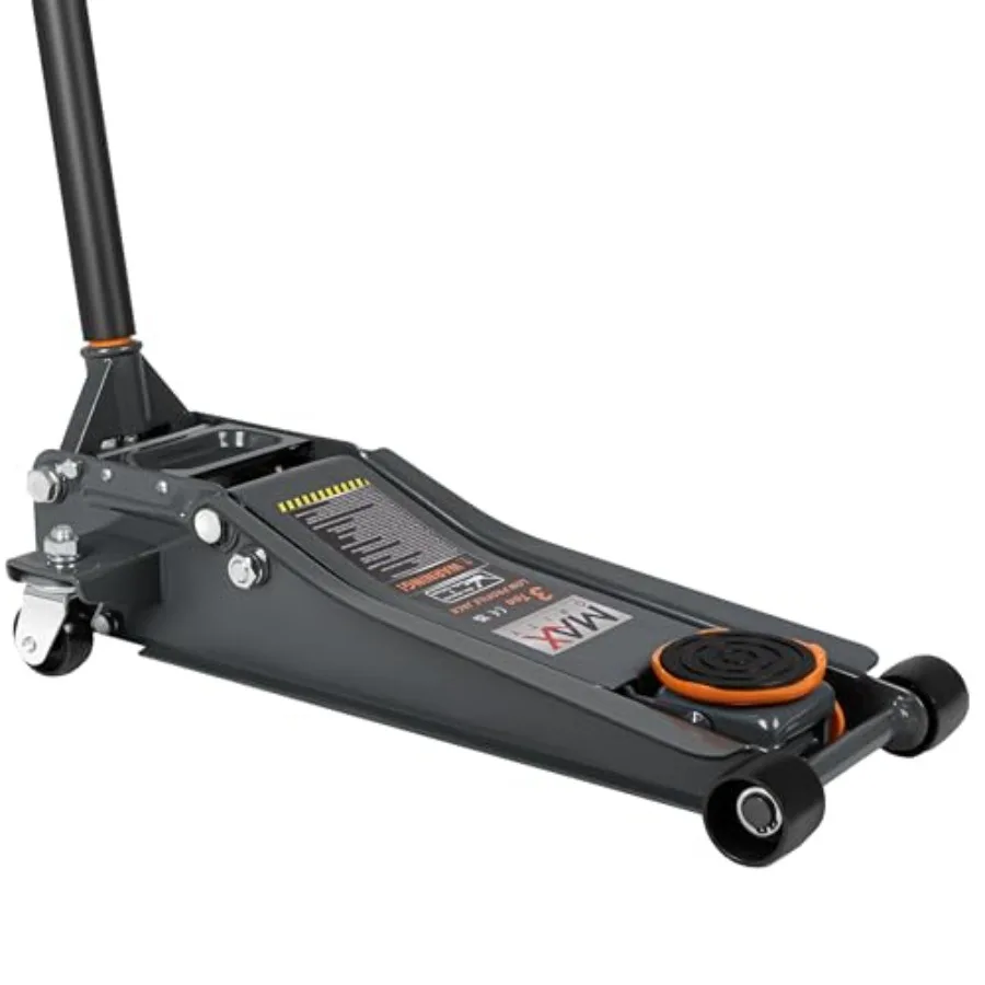 

3-Ton 6600lbs Low Profile Hydraulic Heavy-Duty Steel Floor Jack with Dual Pistons Quick Lift Pump Home and Workshop Car Mainten