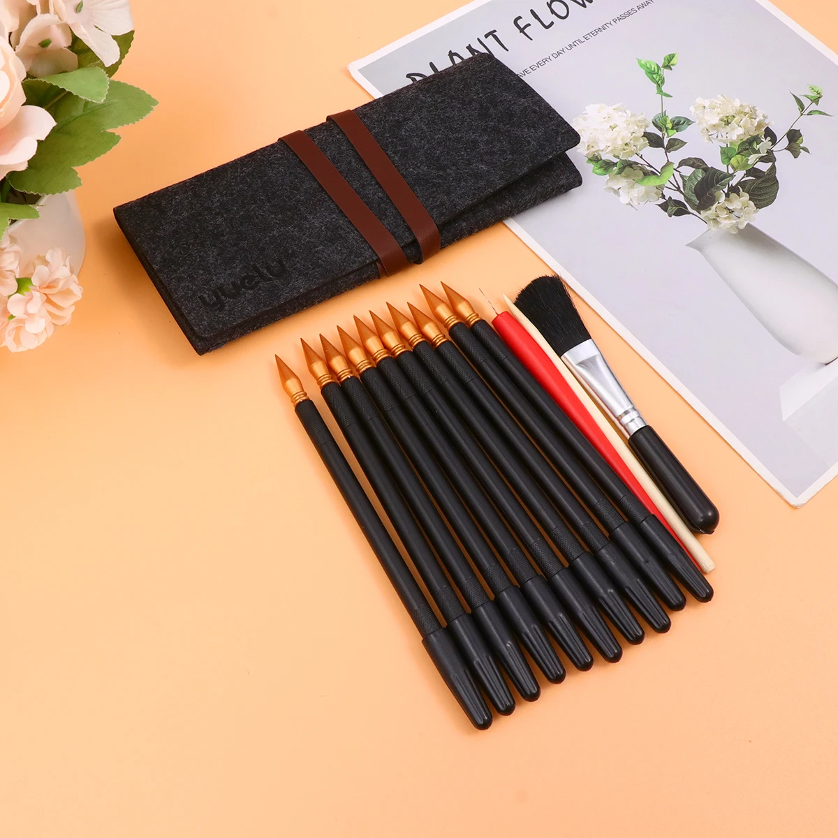 

14pcs Scratching Drawing Tools Scratchboard Art Carving Painting Stylus Dual Tip Wooden Bamboo Kids Adults DIY Art Set