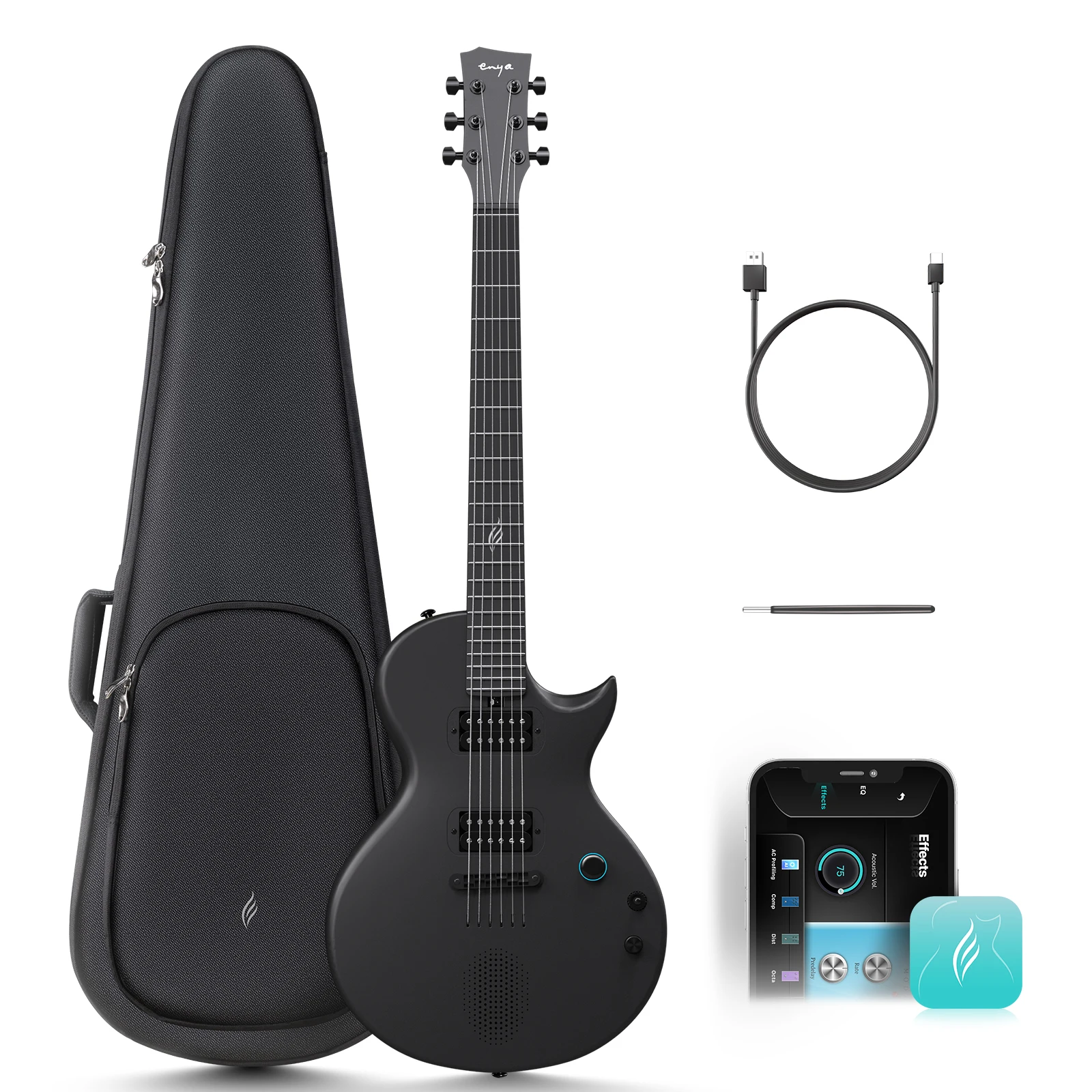 Enya Electric Guitar Nova Go Sonic Smart Electric Carbon Fiber