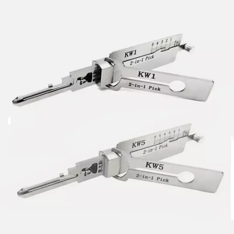 Lishi KW1 KW5 Lock Pick Tool Door Lock Decoder Keyway Opening Tool for Automotive Locksmith Emergency Entry