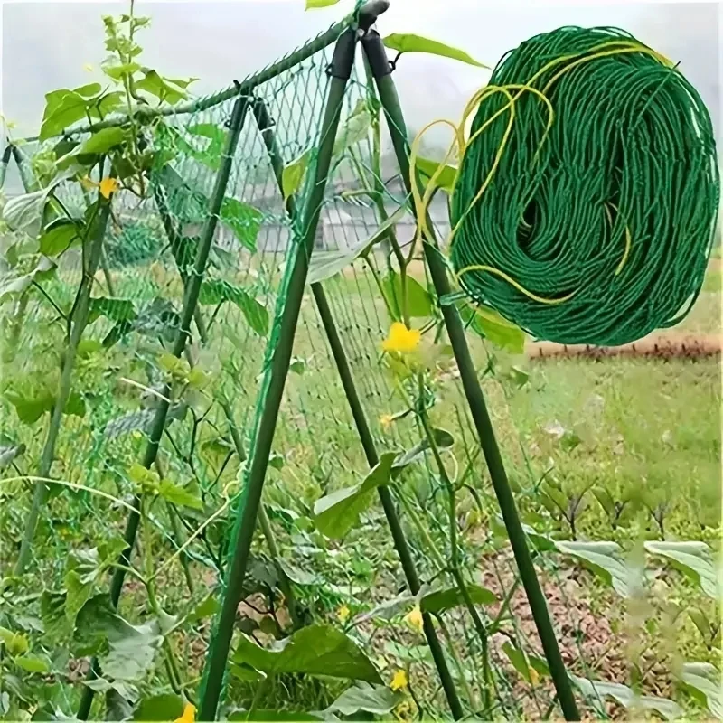 Hi-quality Nylon Garden Netting Loofah Morning Glory Flowers Vine Plants Climbing Net Cucumber Vine Grow Holder Brackets