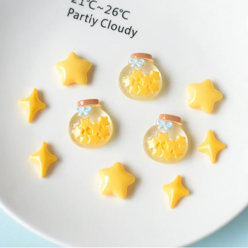 10PCS Shoe Charms Twinkle Little Star Wish Bottle Garden Shoes Button Decorations Hole Slipper Accessories Ornaments