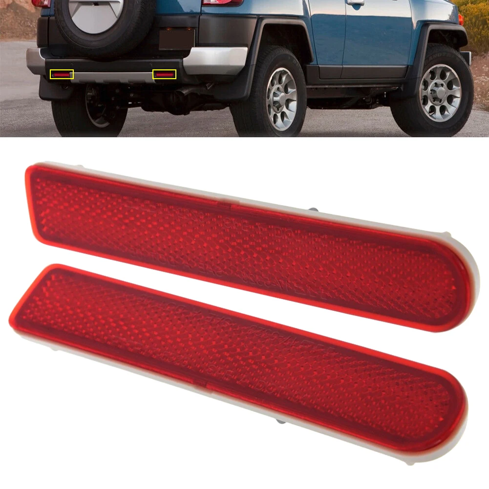 

8191035060 1 Pair Rear Tail Bumper Reflector Light Lamp Fit for Toyota FJ Cruiser Base Trail Teams Special Edition 2007-2014 Red
