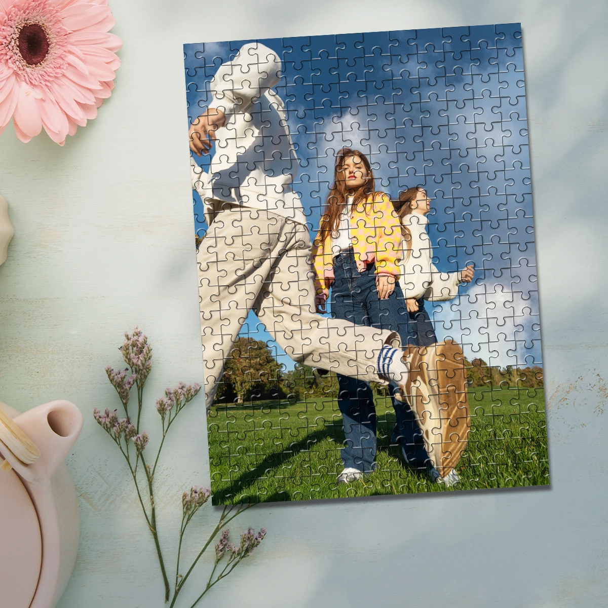 35/150/300/500/1000pcs Personalized Custom Photo Puzzle Group Photo Of Friends Personalized Photo Custom DIY Personalised Photo