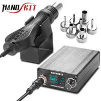 T12 Heat Guns OLED Digital Display Temperature Soldering Station Portable BGA Rework Hot Air Gun Home Diy Repair Tools