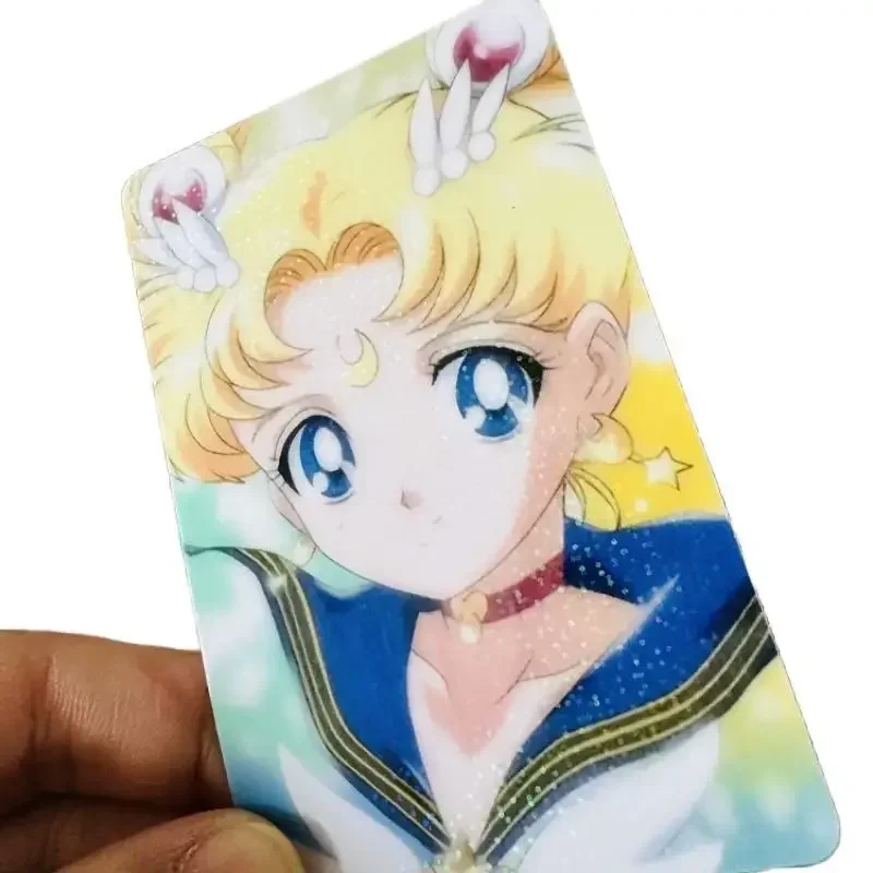 10Pcs/set Self Made Sailor Moon Meiou Setsuna Sailor Saturn Minako Anime Game Characters Classic Series Collection Card Sticker