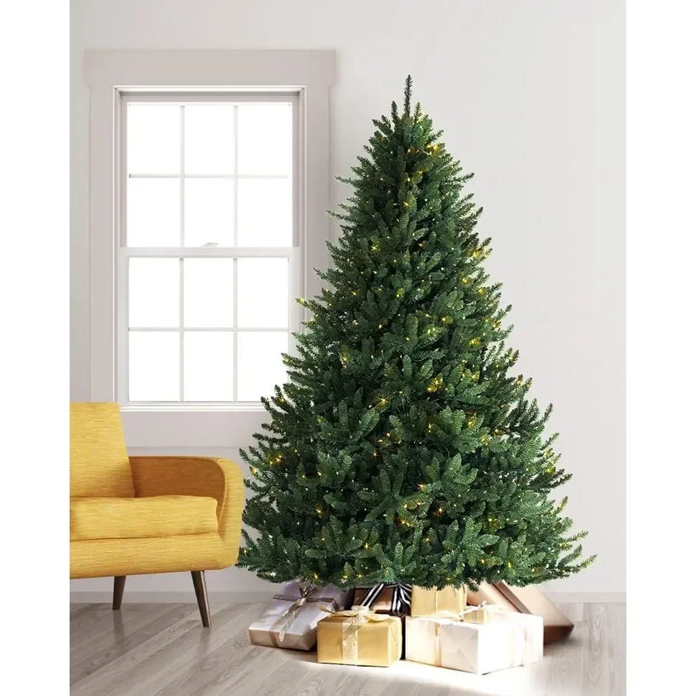 Artificial Christmas Tree, 9 Ft | Prelit with 1200 LED Candlelight Clear Lights | Includes Tree Stand, Christmas Trees