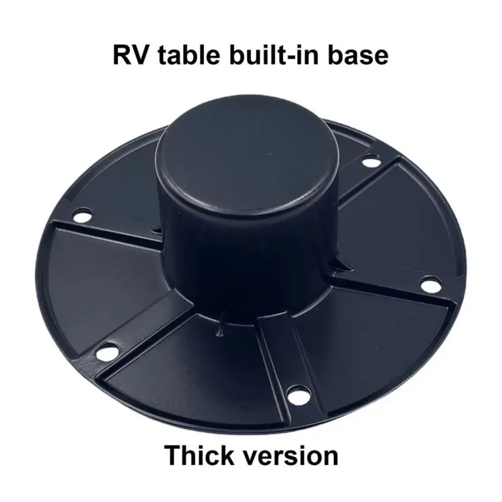 Black RV Boat Trailer Pedestal Base Round Flush Mount Table Leg Base Floor Mount RV Table Floor Mounting Base ﻿