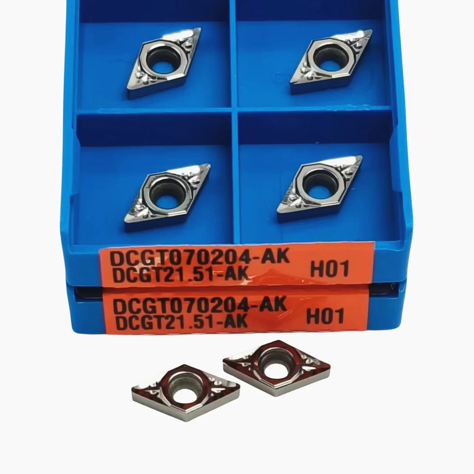 DCGT070202 DCGT070204 DCGT070208 AK H01 100% lama in lega di alluminio originale DCGT 0702 inserti per tornio CNC lavorazione dell'alluminio