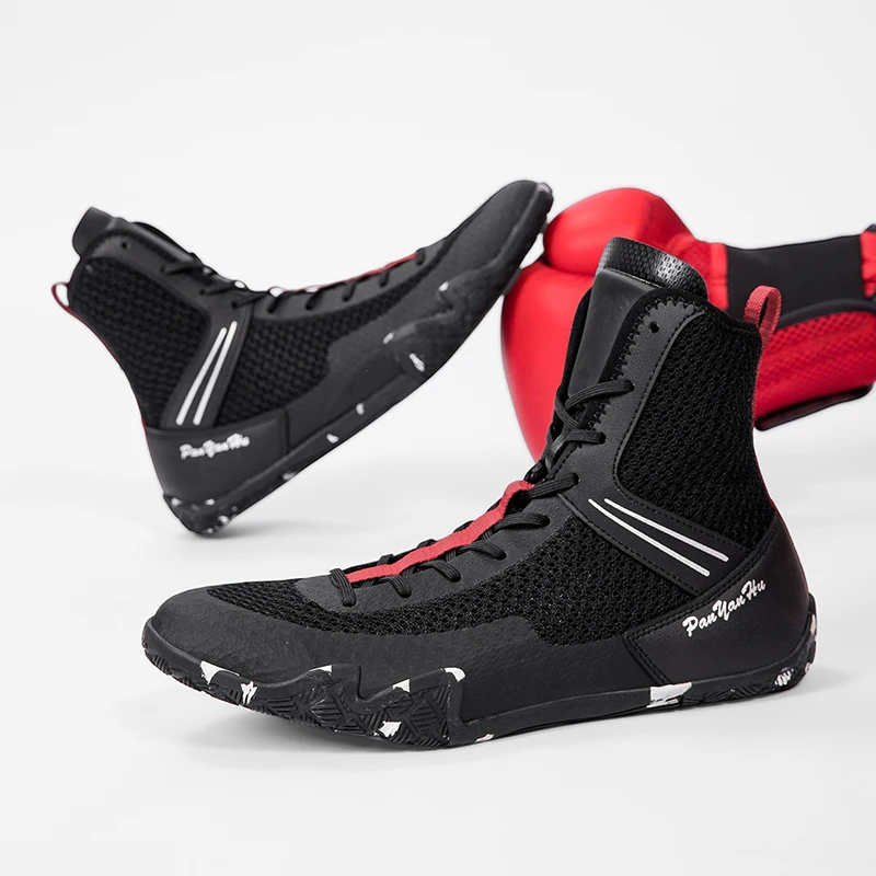

Professional New Summer Hot Sale Breathable Unisex Wrestling Shoes Wear-resistant Gym Boxing Training Boots Very Good