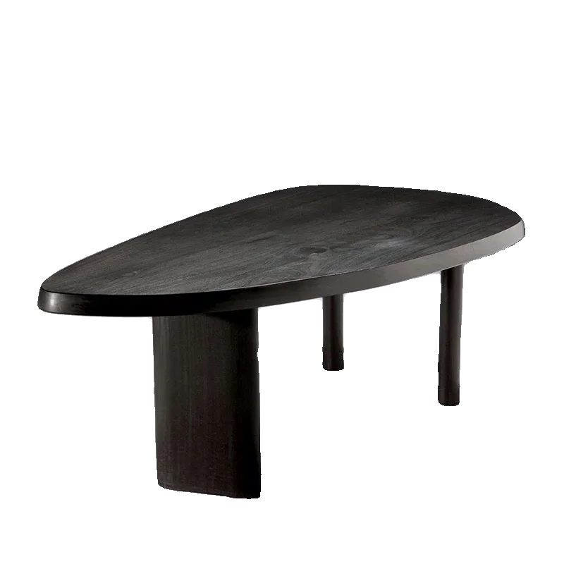 

Italian minimalist ash wood solid wood special-shaped desk advanced sense