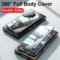 Double-sided Glass Phone Case for Huawei Pura 70 Pro Metal Magnetic Cover For Huawei Pura70 Pura70Pro + P70 Ultra Anti-Peeping