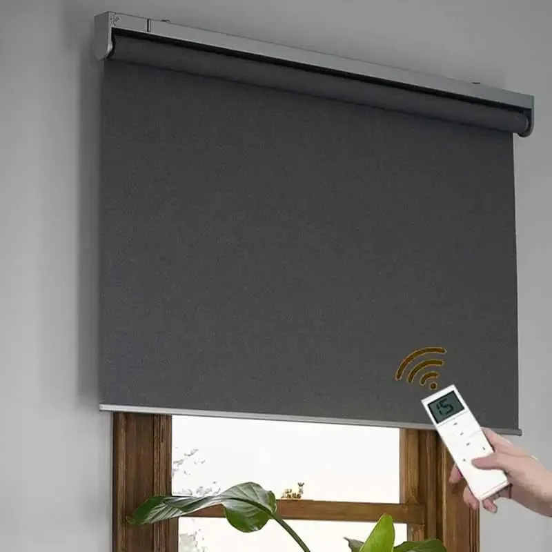 

Best Quality Full Blackout Cordless Remote Control Motorized Easy to Clean Roller Blinds For Home & House