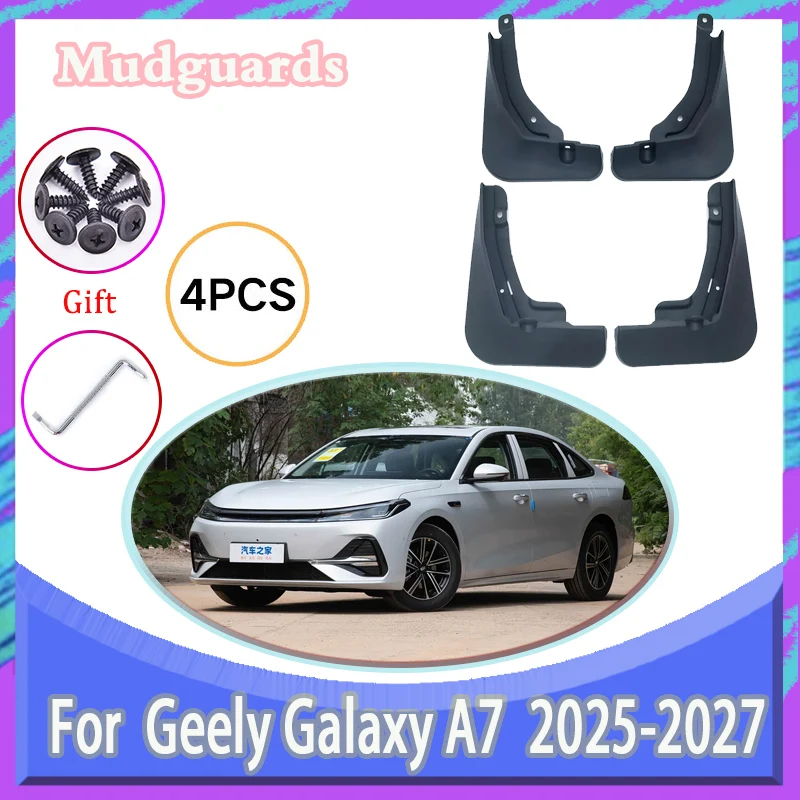 

Auto Wheel Mudflaps For Geely Galaxy A7 2025 Accessories 2026 2027 4X Fender Mud Splash Guards Mudguards Fenders Mud Flaps Tools