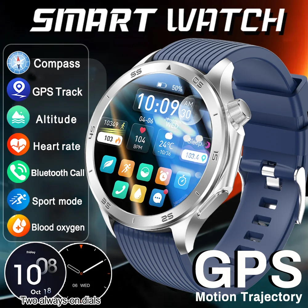 

2025 New For OPPO Watch X2 Smart Watch Men AMOLED Outdoor Fashion GPS Compass Heart rate Waterproof Bluetooth Call Smartwatches